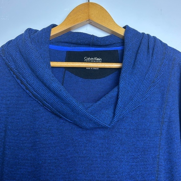 Calvin Klein Performance Thermal Blouse Top M Women Cowl Neck Tunic Stretch Soft - Picture 3 of 12